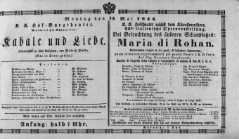 Theaterzettel (Oper und Burgtheater in Wien) 18440513 Seite: 1