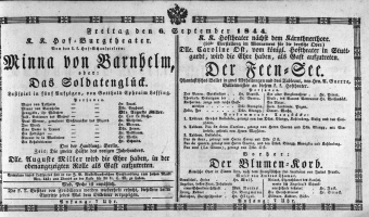 Theaterzettel (Oper und Burgtheater in Wien) 18440906 Seite: 1