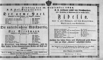 Theaterzettel (Oper und Burgtheater in Wien) 18440917 Seite: 1