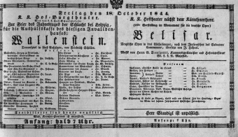 Theaterzettel (Oper und Burgtheater in Wien) 18441018 Seite: 1