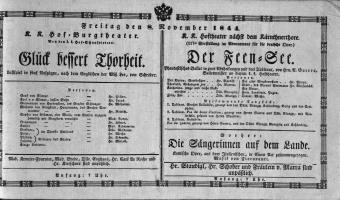 Theaterzettel (Oper und Burgtheater in Wien) 18441108 Seite: 1