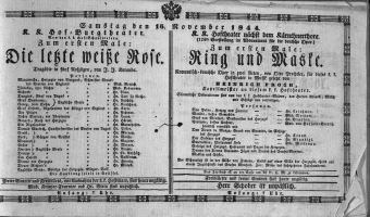 Theaterzettel (Oper und Burgtheater in Wien) 18441116 Seite: 1