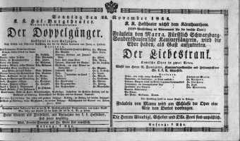 Theaterzettel (Oper und Burgtheater in Wien) 18441124 Seite: 1