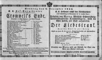 Theaterzettel (Oper und Burgtheater in Wien) 18441208 Seite: 1