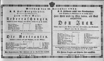 Theaterzettel (Oper und Burgtheater in Wien) 18441211 Seite: 1
