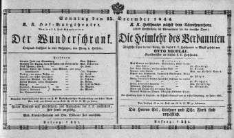 Theaterzettel (Oper und Burgtheater in Wien) 18441215 Seite: 1