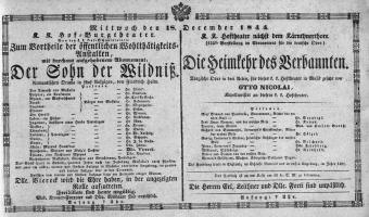 Theaterzettel (Oper und Burgtheater in Wien) 18441218 Seite: 1