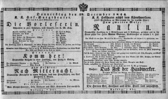 Theaterzettel (Oper und Burgtheater in Wien) 18441219 Seite: 1