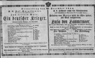 Theaterzettel (Oper und Burgtheater in Wien) 18441226 Seite: 1