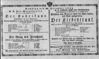 Theaterzettel (Oper und Burgtheater in Wien) 18441228 Seite: 1