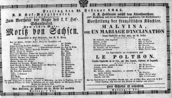 Theaterzettel (Oper und Burgtheater in Wien) 18450221 Seite: 2