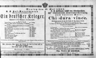 Theaterzettel (Oper und Burgtheater in Wien) 18450512 Seite: 1