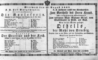 Theaterzettel (Oper und Burgtheater in Wien) 18450826 Seite: 2