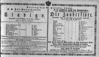 Theaterzettel (Oper und Burgtheater in Wien) 18451024 Seite: 1