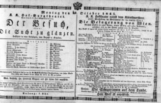 Theaterzettel (Oper und Burgtheater in Wien) 18451027 Seite: 1