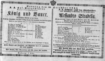 Theaterzettel (Oper und Burgtheater in Wien) 18451221 Seite: 1