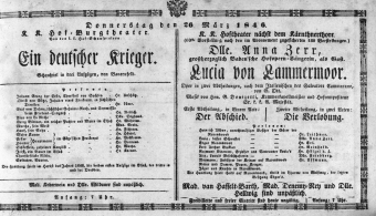 Theaterzettel (Oper und Burgtheater in Wien) 18460326 Seite: 2