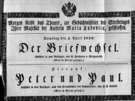 Theaterzettel (Oper und Burgtheater in Wien) 18460404 Seite: 1