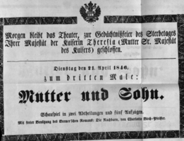 Theaterzettel (Oper und Burgtheater in Wien) 18460421 Seite: 1