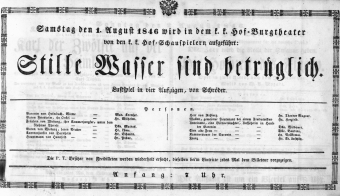 Theaterzettel (Oper und Burgtheater in Wien) 18460801 Seite: 1
