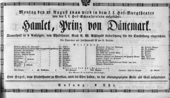 Theaterzettel (Oper und Burgtheater in Wien) 18460817 Seite: 1