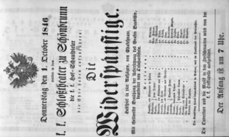 Theaterzettel (Oper und Burgtheater in Wien) 18461001 Seite: 1