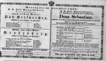 Theaterzettel (Oper und Burgtheater in Wien) 18461116 Seite: 2