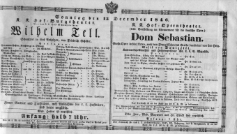 Theaterzettel (Oper und Burgtheater in Wien) 18461213 Seite: 1