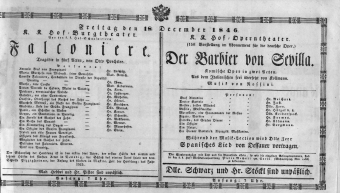 Theaterzettel (Oper und Burgtheater in Wien) 18461218 Seite: 1