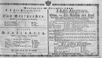 Theaterzettel (Oper und Burgtheater in Wien) 18461228 Seite: 1