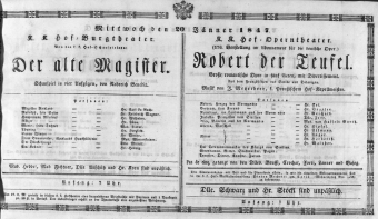 Theaterzettel (Oper und Burgtheater in Wien) 18470120 Seite: 2