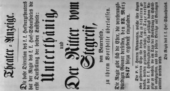 Theaterzettel (Oper und Burgtheater in Wien) 18470323 Seite: 1