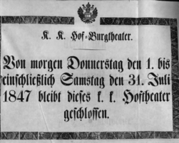 Theaterzettel (Oper und Burgtheater in Wien) 18470701 Seite: 1