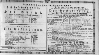 Theaterzettel (Oper und Burgtheater in Wien) 18470819 Seite: 1