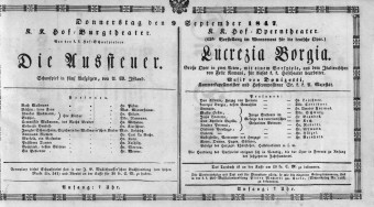 Theaterzettel (Oper und Burgtheater in Wien) 18470909 Seite: 2