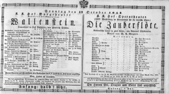 Theaterzettel (Oper und Burgtheater in Wien) 18471017 Seite: 1