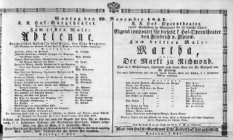 Theaterzettel (Oper und Burgtheater in Wien) 18471129 Seite: 1