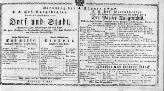 Theaterzettel (Oper und Burgtheater in Wien) 18480104 Seite: 1