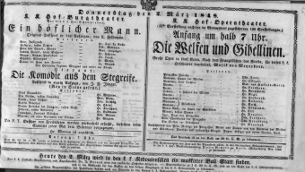 Theaterzettel (Oper und Burgtheater in Wien) 18480302 Seite: 2