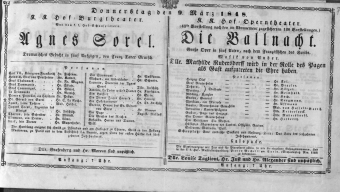 Theaterzettel (Oper und Burgtheater in Wien) 18480309 Seite: 2
