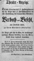 Theaterzettel (Oper und Burgtheater in Wien) 18480315 Seite: 1