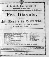Theaterzettel (Oper und Burgtheater in Wien) 18480319 Seite: 1