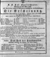Theaterzettel (Oper und Burgtheater in Wien) 18480320 Seite: 1
