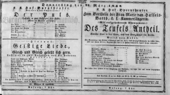 Theaterzettel (Oper und Burgtheater in Wien) 18480323 Seite: 1