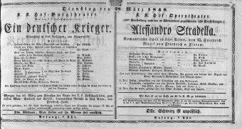 Theaterzettel (Oper und Burgtheater in Wien) 18480328 Seite: 1
