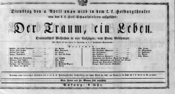 Theaterzettel (Oper und Burgtheater in Wien) 18480404 Seite: 1