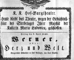Theaterzettel (Oper und Burgtheater in Wien) 18480407 Seite: 2