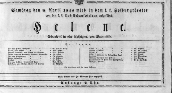 Theaterzettel (Oper und Burgtheater in Wien) 18480408 Seite: 1