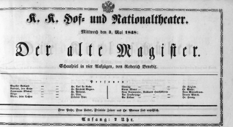 Theaterzettel (Oper und Burgtheater in Wien) 18480503 Seite: 1