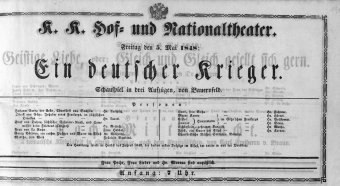 Theaterzettel (Oper und Burgtheater in Wien) 18480505 Seite: 1